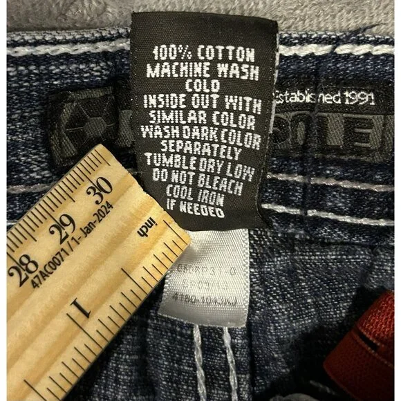 Y2K Boy’s Kid’s Size 6 Jeans Adjustable Waist Preowned Wide Leg - Picture 3 of 11